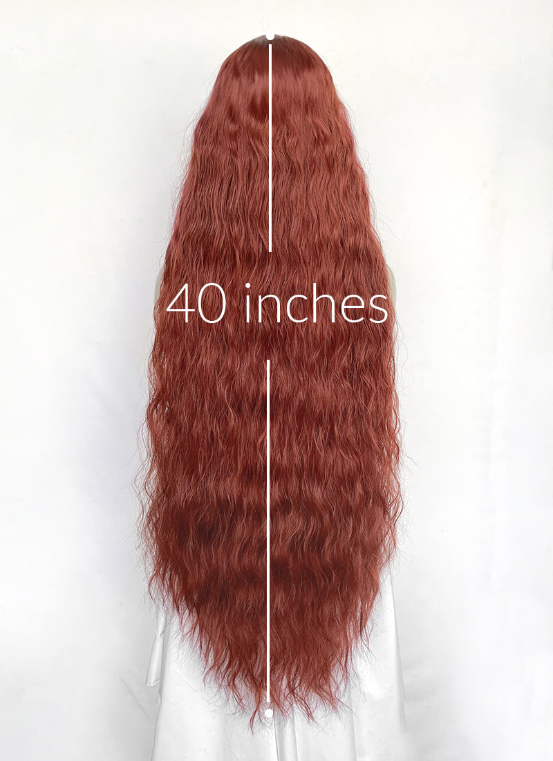 Auburn Curly Synthetic Hair Wig NS621