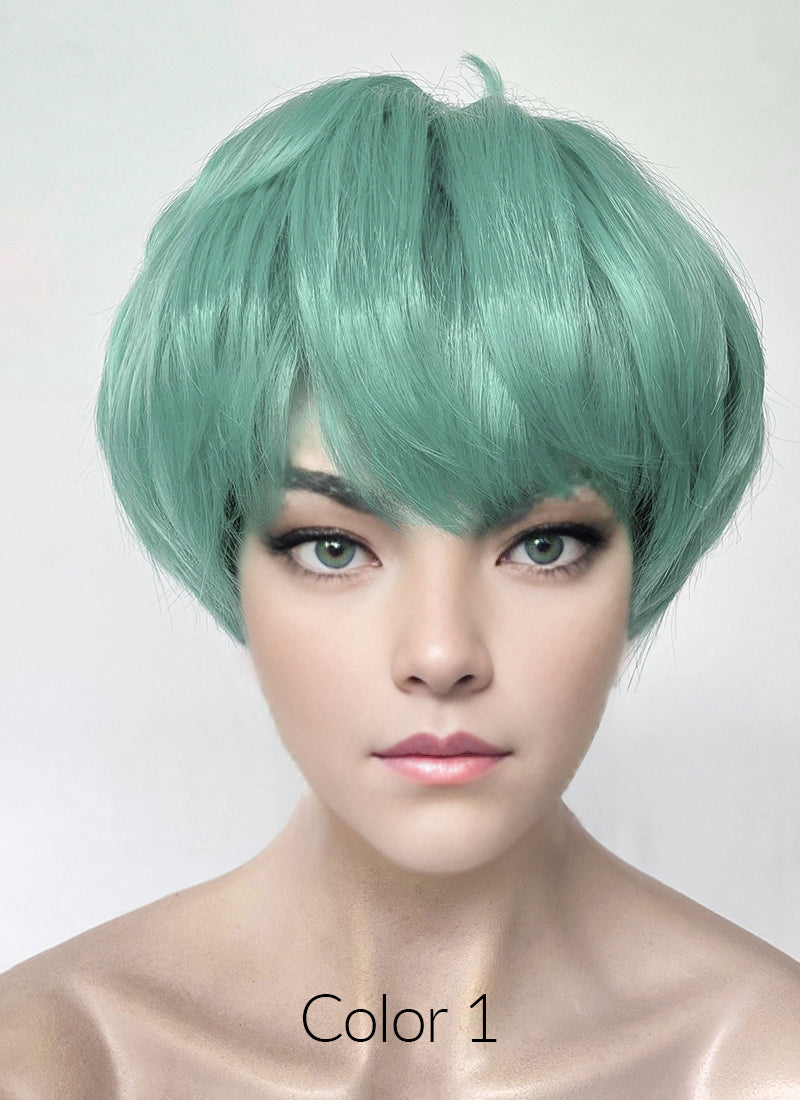 KPop Demon Hunters Saja Boys Baby Green Straight Synthetic Hair Wig TB1761