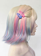 Wednesday Enid Sinclair Blonde Pink Blue Ombre Synthetic Wig TB1768A