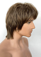 Brown Straight Synthetic Men's Wig NM033