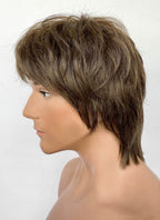Brown Straight Synthetic Men's Wig NM033