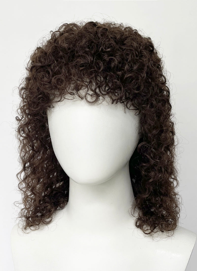 Stranger Things Dustin Henderson Brunette Curly Natural Hair Wig TBH1772