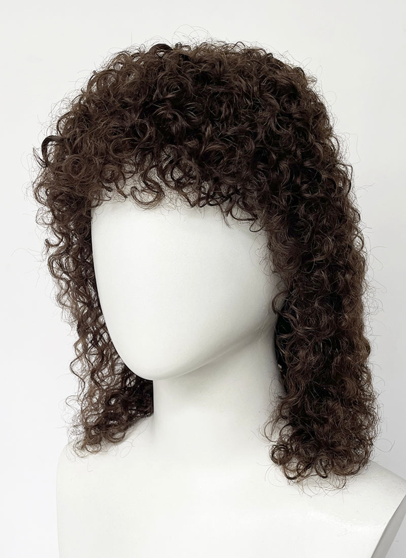 Stranger Things Dustin Henderson Brunette Curly Natural Hair Wig TBH1772