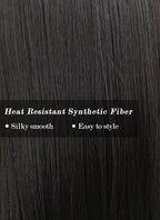 Straight Jet Black Synthetic Wig TBZ871