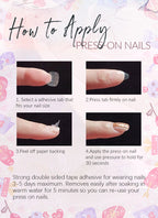 Pink Peach Sweet Blossom Coffin Handmade Children's Press-On Nails Kid NF036C