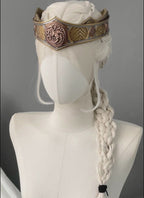 House of the Dragon Rhaenyra Targaryen Platinum Blonde Braided Lace Front Synthetic Wig LF2216
