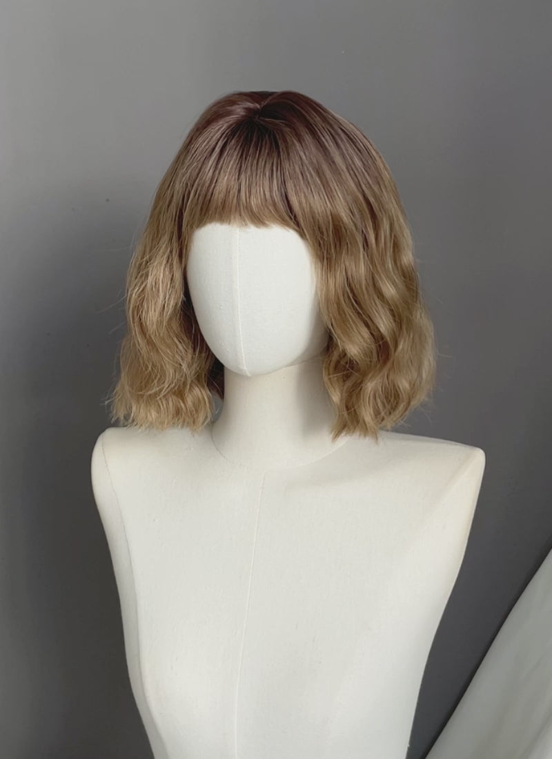 Stranger Things Robin Buckley Blonde With Dark Roots Wavy Synthetic Wig TB1773A