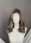 Balayage Blonde Mixed Brown Wavy Lace Front Kanekalon Synthetic Wig LF6119