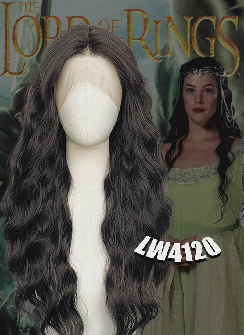 The Lord of the Rings Arwen Brunette Wavy Lace Front Synthetic Hair Wig LW4120