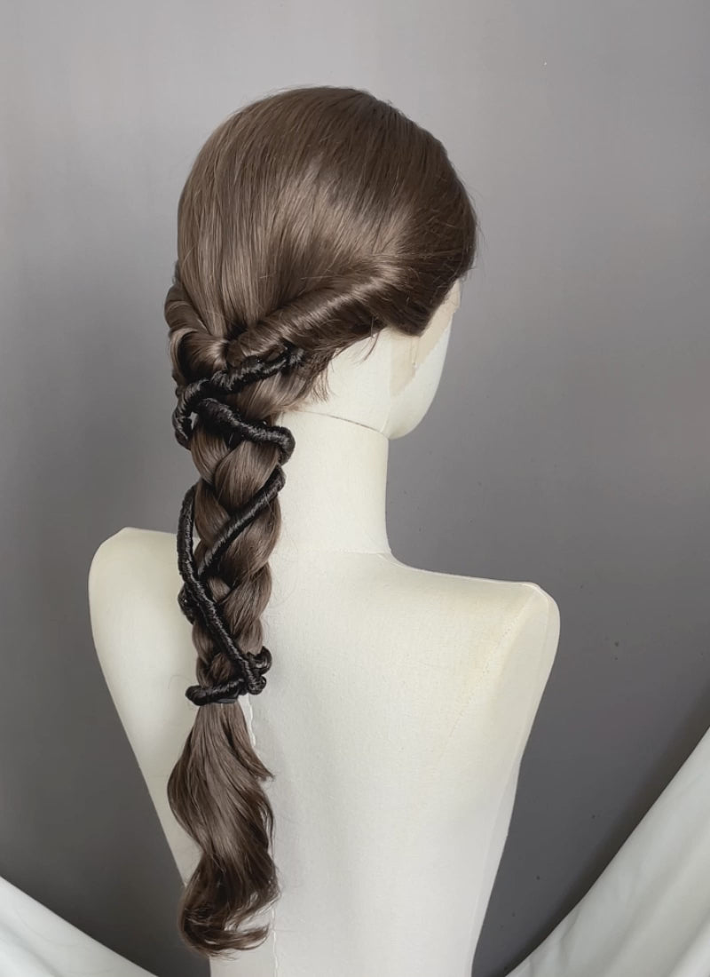 Star Wars Padme Amidala Brunette Braided Lace Front Synthetic Wig LF2181