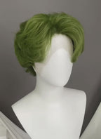 Green Wavy Lace Front Synthetic Hair Men's Wig LF8056