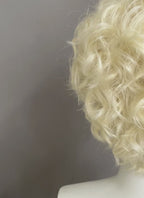 Blonde Curly Lace Front Synthetic Men's Wig LF8081