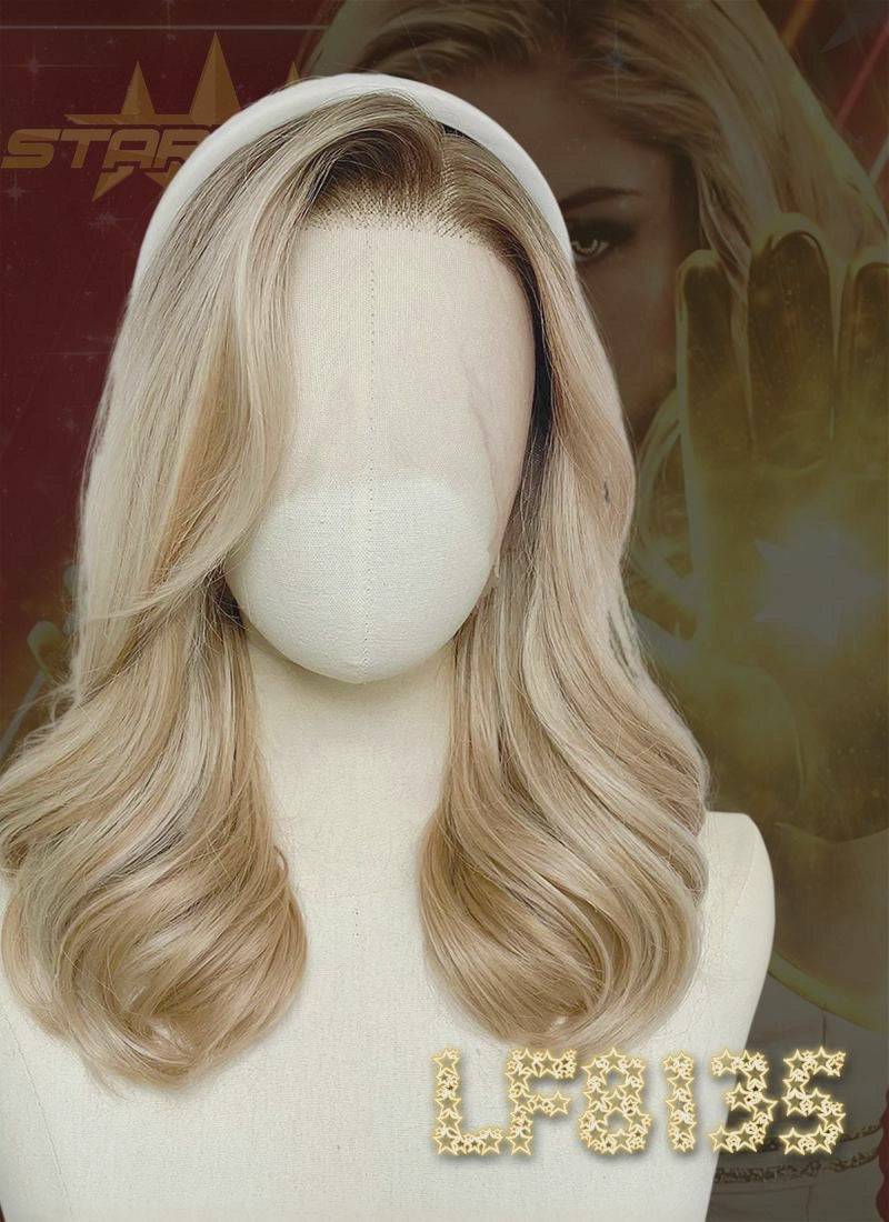 The Boys Starlight Mixed Blonde With Dark Roots Wavy 13" x 6" Lace Top Synthetic Wig LF8135