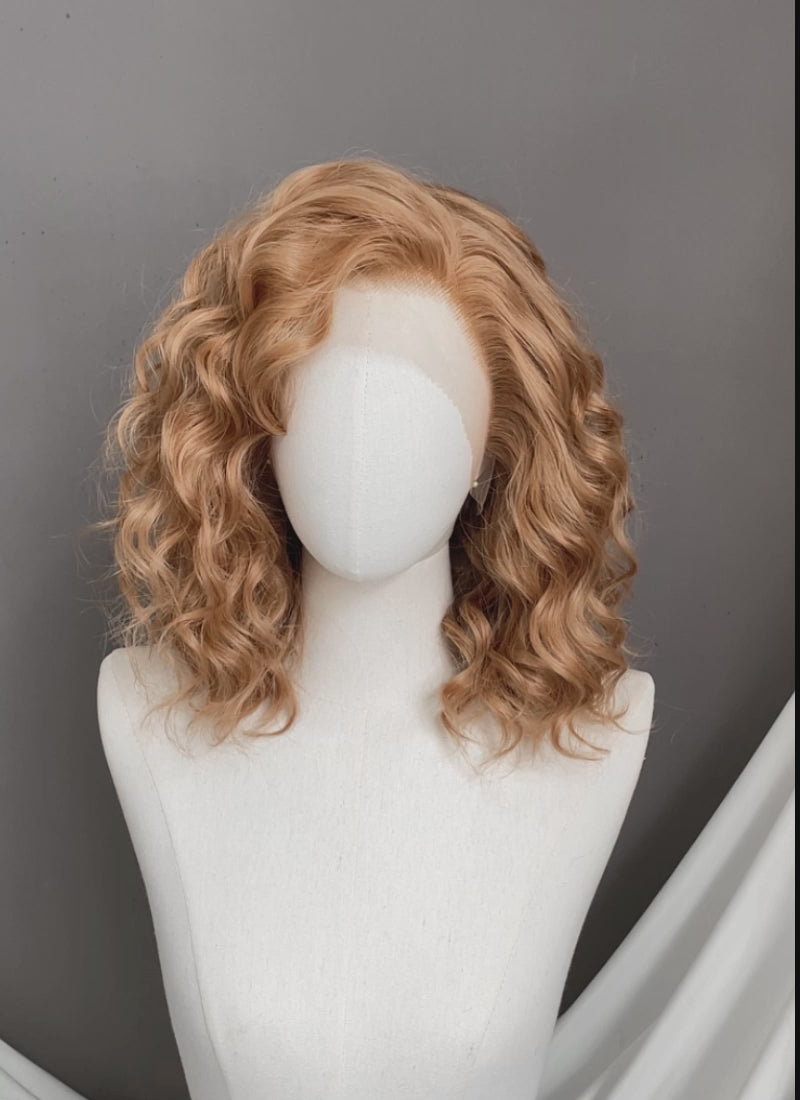 Golden Blonde Wavy Lace Front Synthetic Wig LW4052