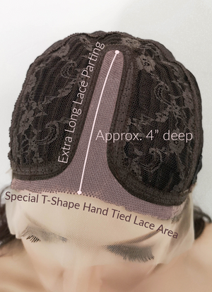 Brunette Wavy Lace Front Kanekalon Synthetic Wig LF7000