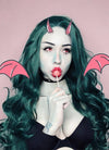 Wavy Deep Sea Green Lace Front Synthetic Wig LF667V - Wig Is Fashion Australia
