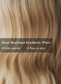 Blonde With Dark Roots Wavy Synthetic Wig NS055