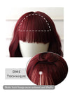 Dark Burgundy Red Wavy Bob Synthetic Wig NS111