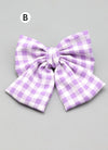 Barbie Plaid Hair Bow Knot Clip FS075