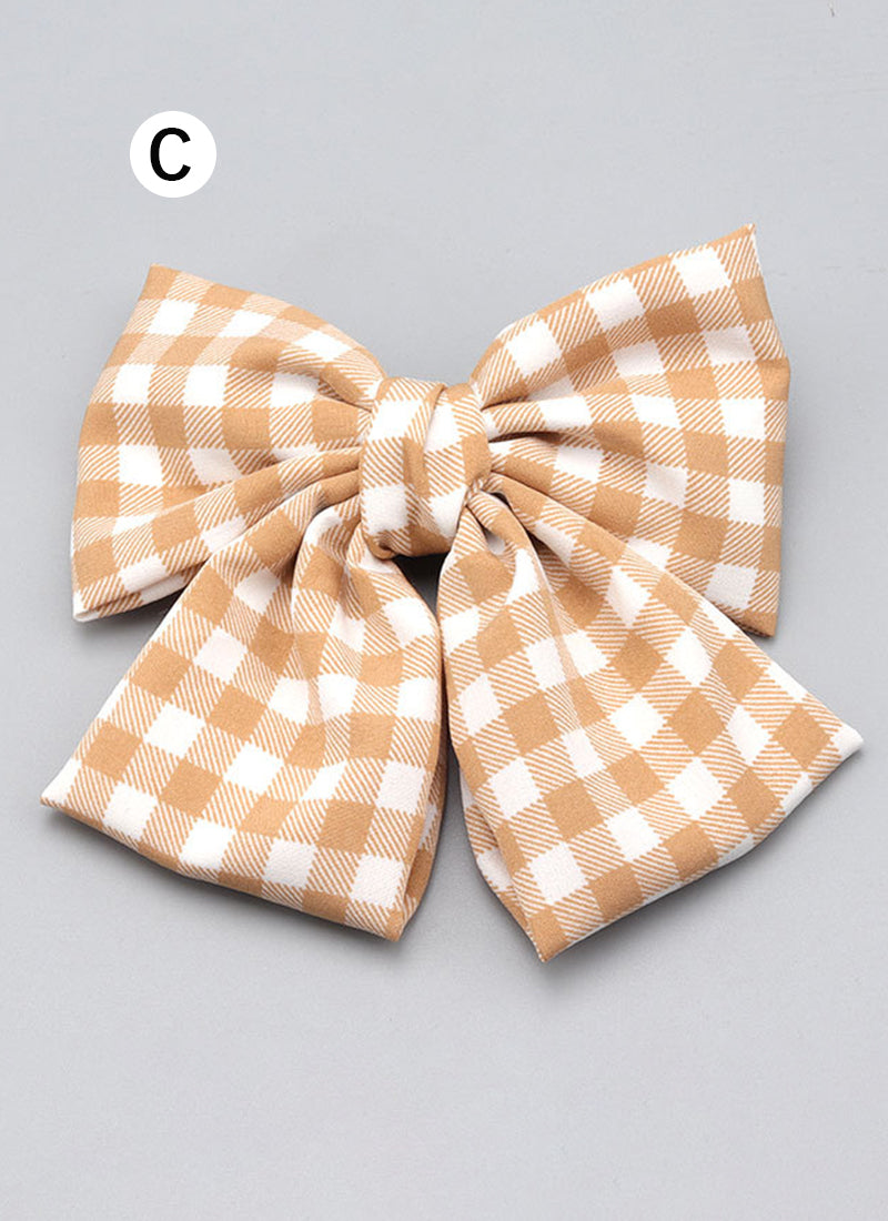 Barbie Plaid Hair Bow Knot Clip FS075