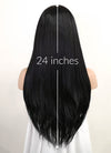 Straight Jet Black Lace Front Synthetic Wig LF002