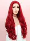 Wavy Red Lace Front Synthetic Wig LF085