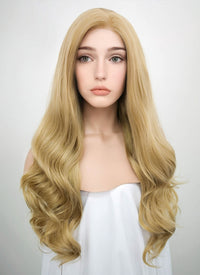 Wavy Golden Blonde Lace Front Synthetic Wig LF119