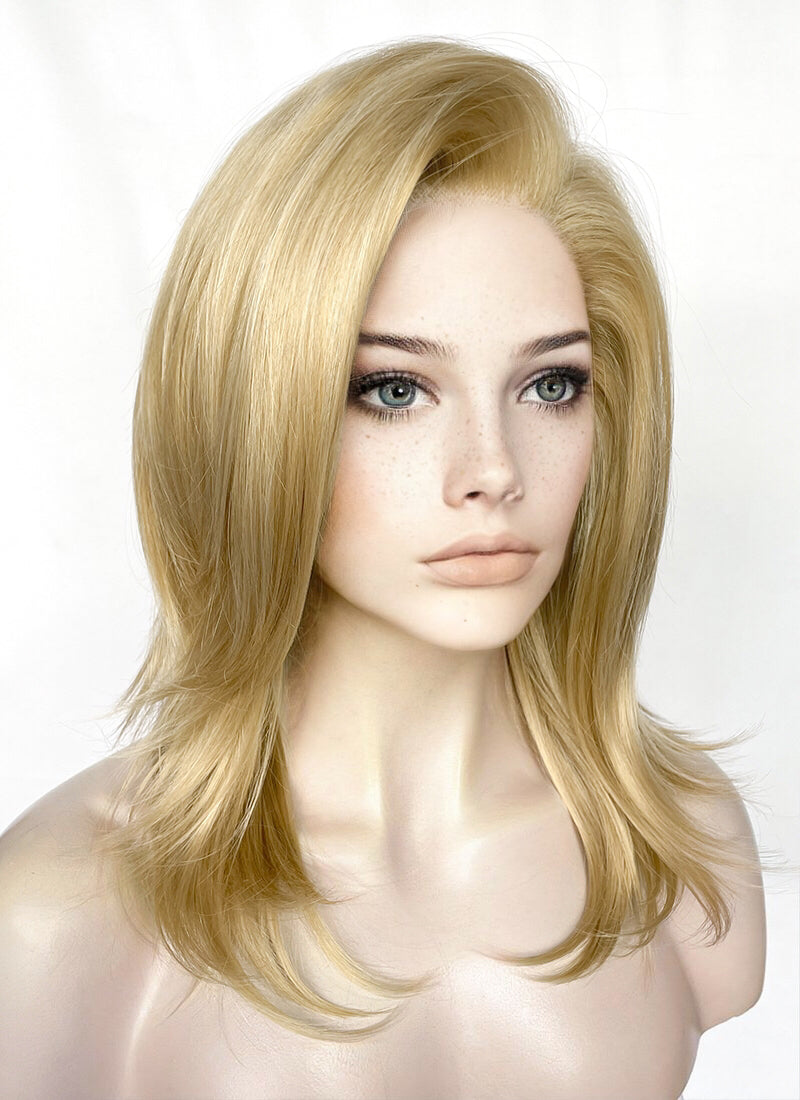 Golden Blonde Straight Lace Front Synthetic Wig LF1320