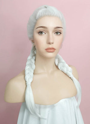 White French Braid Lace Front Synthetic Wig LF2014