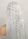 White Braided Yaki Lace Front Synthetic Wig LF2087