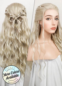 Light Ash Blonde Braided Lace Front Synthetic Wig LF2092