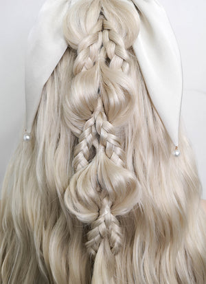 Pastel Ash Blond Braided Lace Front Synthetic Wig LF2101