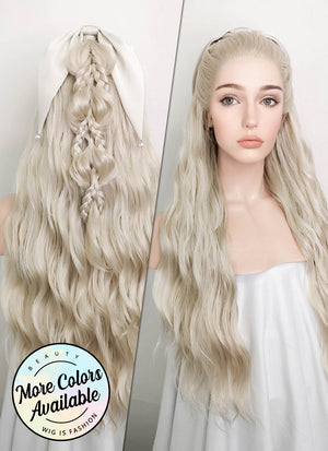 Pastel Ash Blond Braided Lace Front Synthetic Wig LF2101