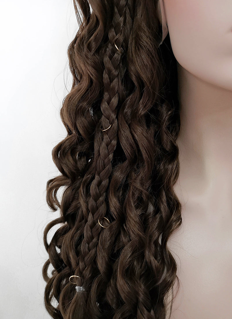 Brunette Braided Lace Front Synthetic Wig LF2104