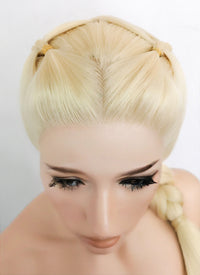 Light Blonde Braided Lace Front Synthetic Wig LF2113