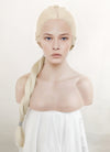 House of the Dragon Rhaenyra Targaryen Platinum Blonde Braided Lace Front Synthetic Wig LF2118