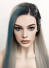 Monster High The Movie Frankie Stein Blondish Grey Mixed Blue With Dark Roots Braided Lace Front Synthetic Wig LF2120