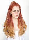Horizon Aloy Light Auburn Yellow Blonde Ombre Braided Lace Front Synthetic Wig LF2122