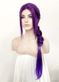 Two Tone Purple Braided Lace Front Synthetic Wig LF2128