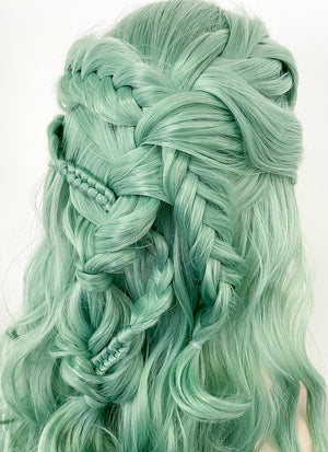Pastel Green Braided Lace Front Synthetic Wig LF2129
