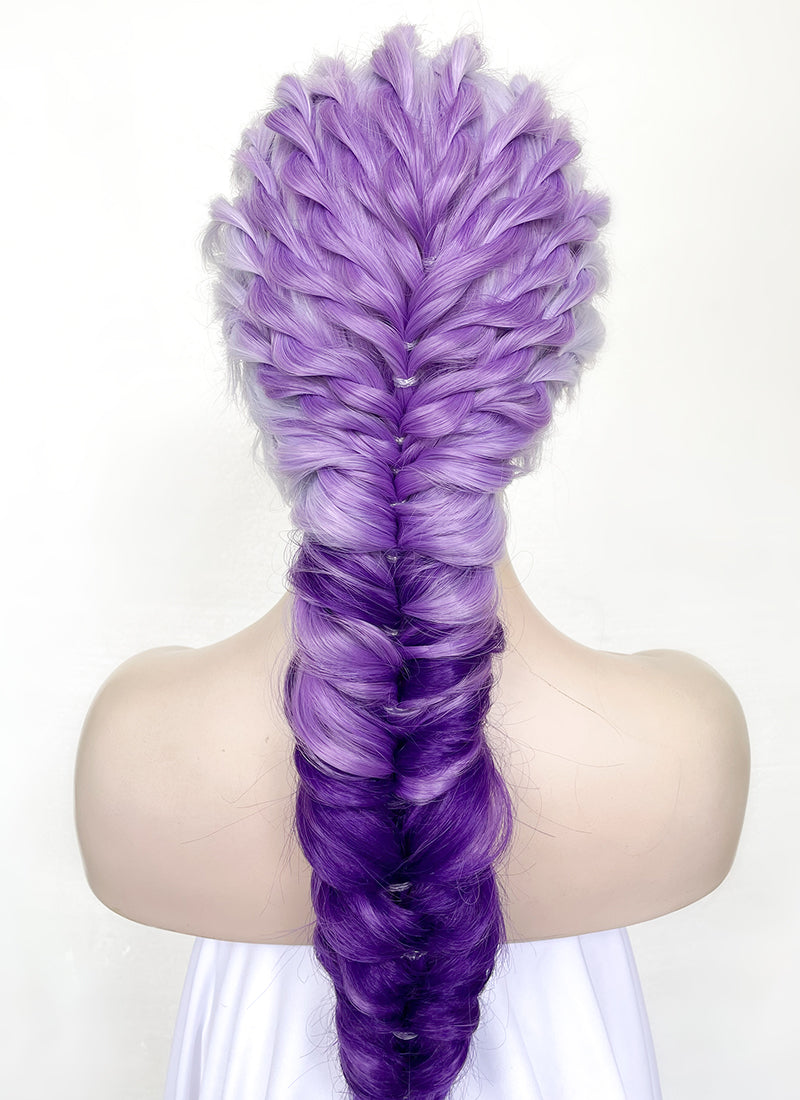 Purple Ombre Braided Lace Front Synthetic Wig LF2138