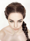 Brunette Braided Lace Front Synthetic Wig LF2139