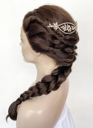 Brunette Braided Lace Front Synthetic Wig LF2139