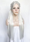 White Braided Yaki Lace Front Synthetic Wig LF2153