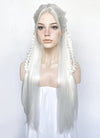 White Braided Yaki Lace Front Synthetic Wig LF2153