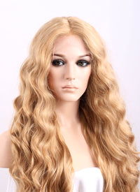 Wavy Golden Blonde Lace Front Synthetic Wig LF244 - Wig Is Fashion