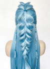 Pastel Blue Braided Lace Front Synthetic Wig LF2505