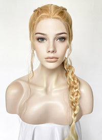 Two Tone Blonde Braided Lace Front Synthetic Wig LF2506