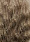 Ash Blonde With Brown Roots Money Piece Wavy Lace Front Synthetic Wig LF3219