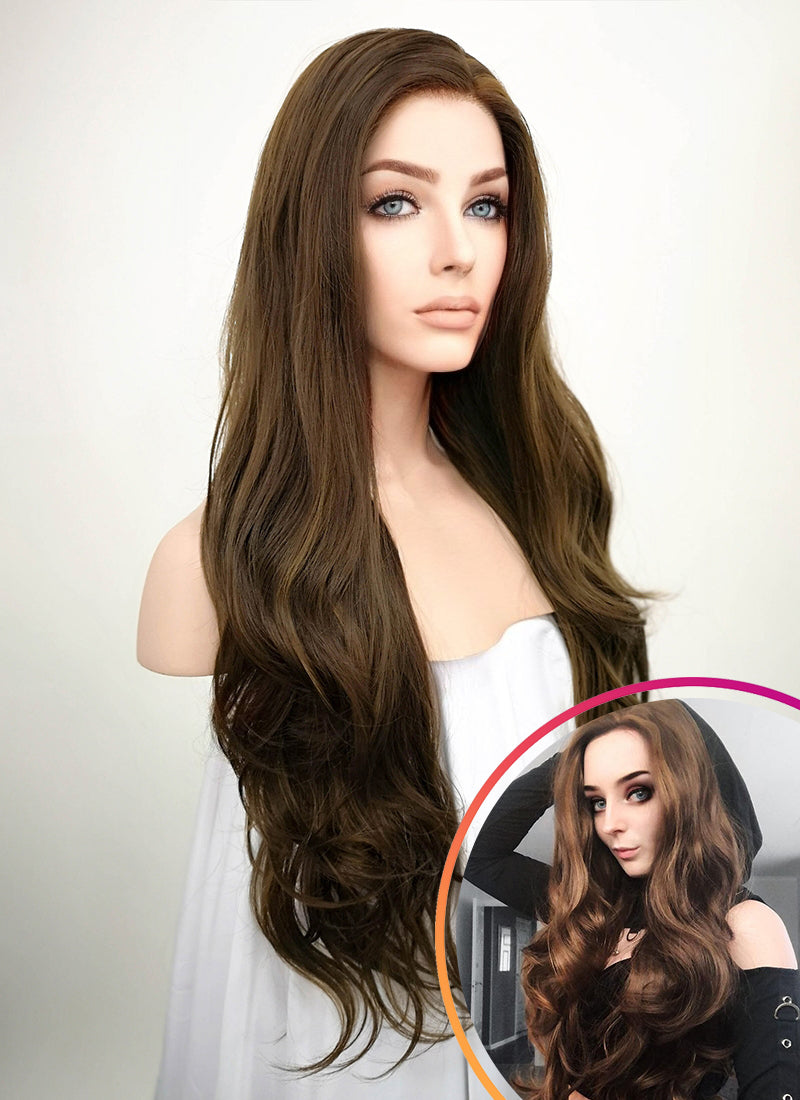 The Last of Us Ellie Williams Brunette Wavy Lace Front Synthetic Wig – Wig  Is Fashion